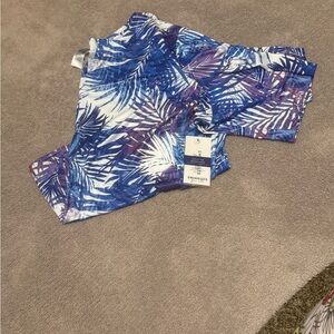 Swimsuits For All Blue & Purple Palm-Print Swim Shirt